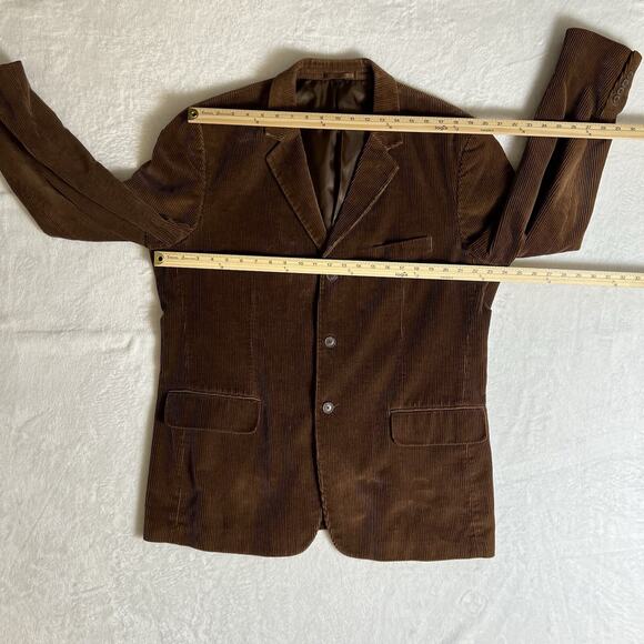 Men's Corduroy Blazer Size XL Chestnut Brown Preppy British Academia Grandpacore - Picture 9 of 10